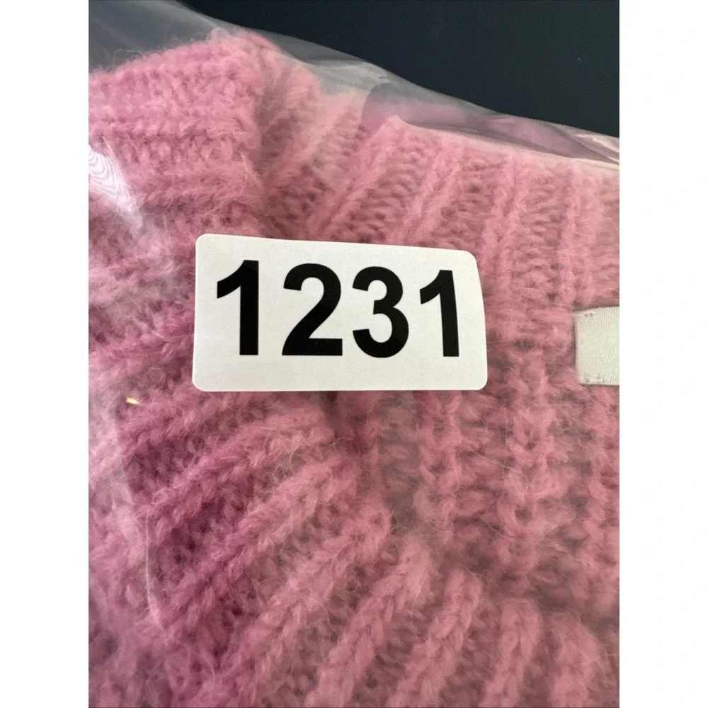 Madewell Women's XS Chunky Crew Alpaca Blend Pullover Sweater Pink EUC - Picture 12 of 12
